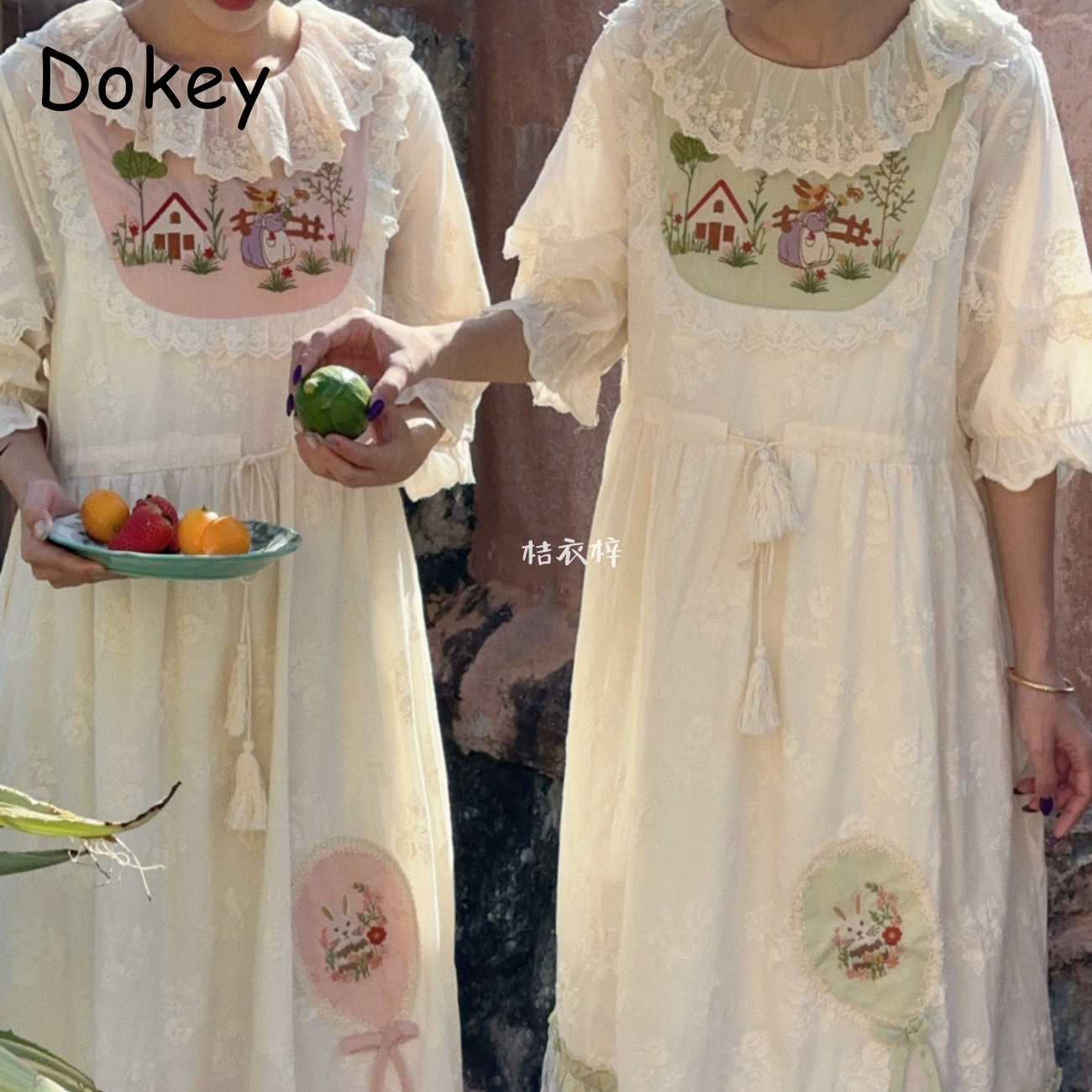 Gaun Midi Peri Bordir Bunga Vi - French Vintage Floral Midi Dress ulasan dan harga
