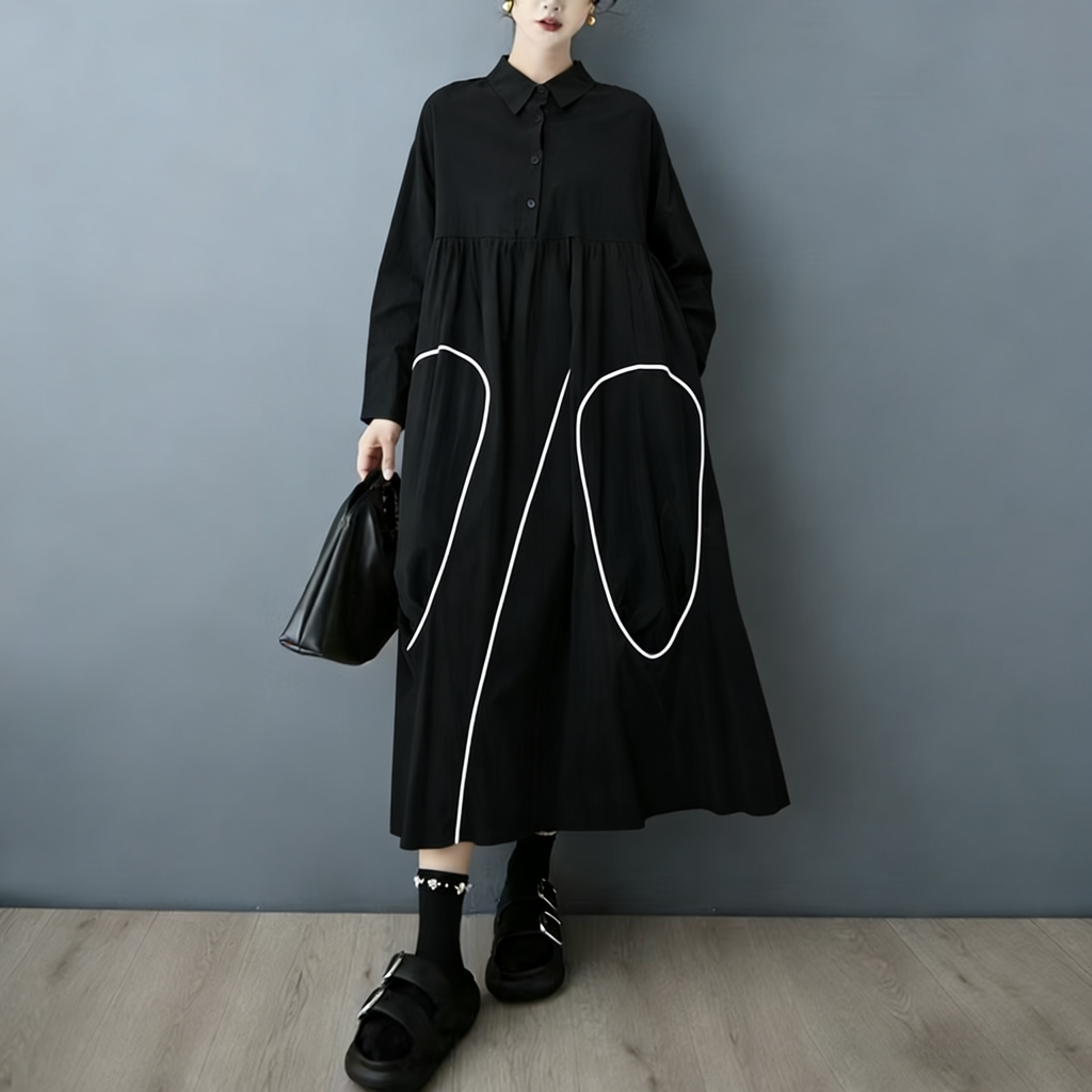 SuperAen, Koleksi Musim Semi d - Korean Style A Line Shirt Dress ulasan dan harga
