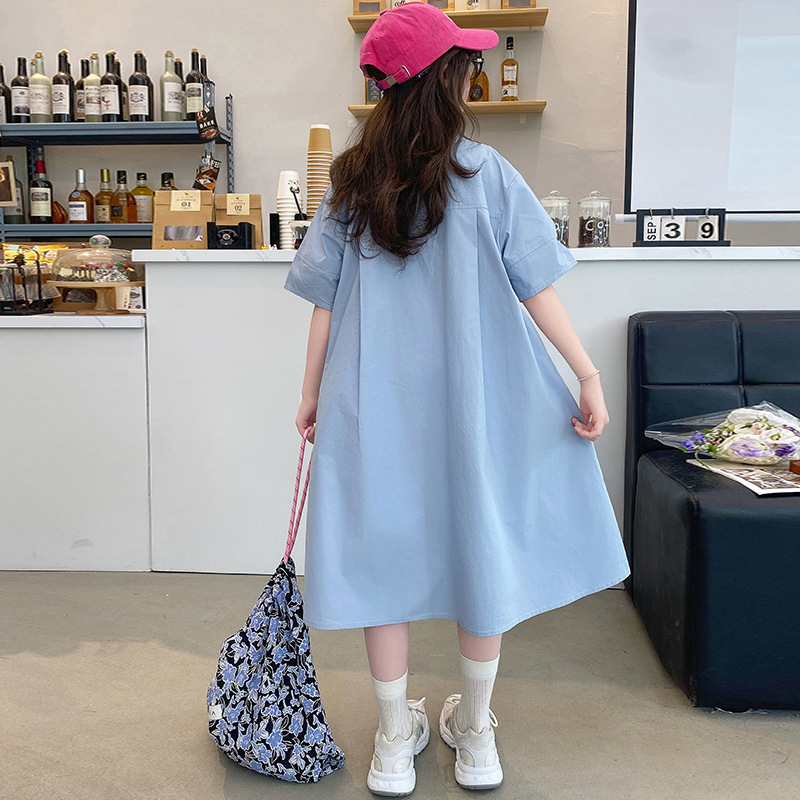 Pakaian Anak Korea Gaun Anak P - Korean Style A Line Shirt Dress ulasan dan harga